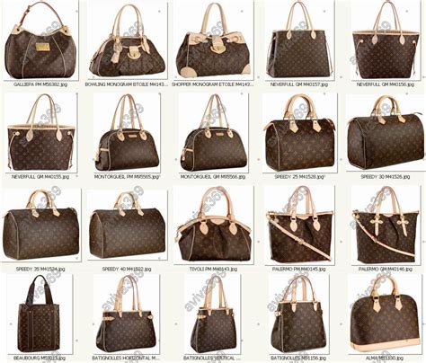 list of Louis Vuitton bags